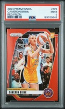 2024 PANINI PRIZM WNBA RED PRIZM #127 CAMERON BRINK ROOKIE RC 11/299 PSA 9
