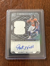 2021 Panini Obsidian Rookie Jersey Autos /150 Javonte Williams #225 Auto