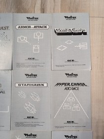 Vectrex Manual Lot Of 12 Star Trek, Hyper Chase, Solar Quest, Berzerk And More