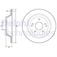 Delphi 2X Bremsscheibe Hinten Ø284 Mm Voll FüR Ssangyong Tivoli XLV