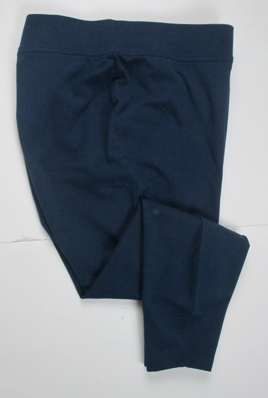 LANDS END Navy Starfish Cotton Spandex Knit Leggings Pants Womens 2X 20W-22W NEW