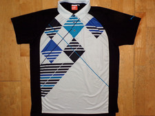 PUMA Mens SPORT LIFESTYLE White w Black Medium M Performance Golf Polo Shirt