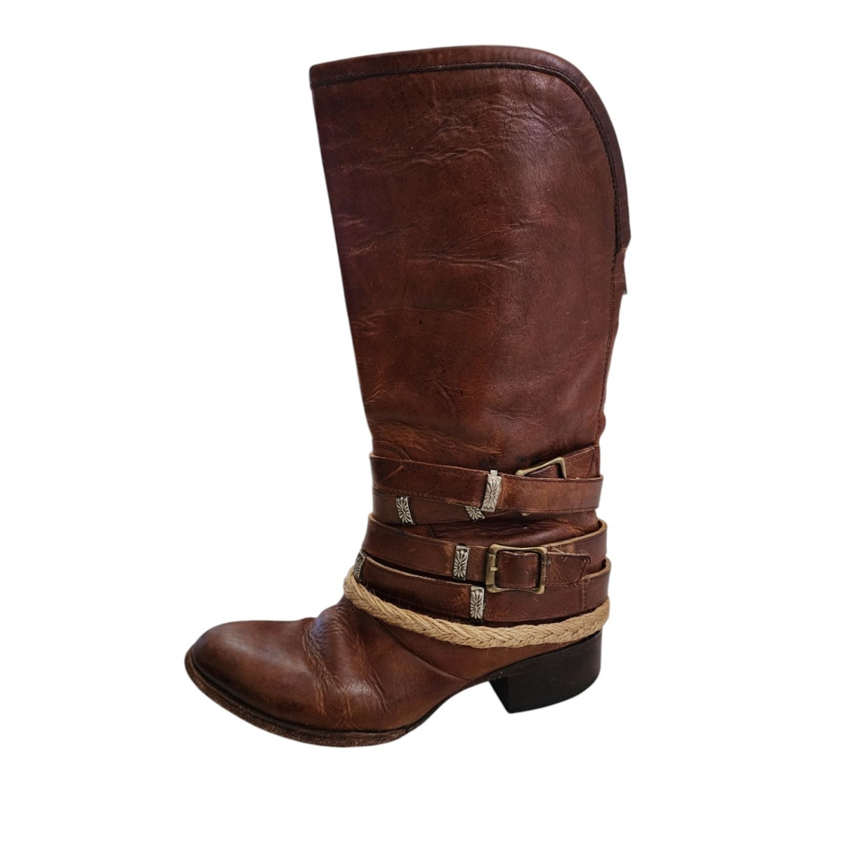 Freebird By Steven Mens Brown Leather Zipper Biker Boot Size 13 Ozzie Leather boots FREEBIRD by Steven Brown size 7 US in Leather  main image 3