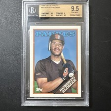 Roberto Alomar 1988 Topps Traded #4T RC BGS 9.5 HOF Rookie MLB Baseball Card!. rookie card picture