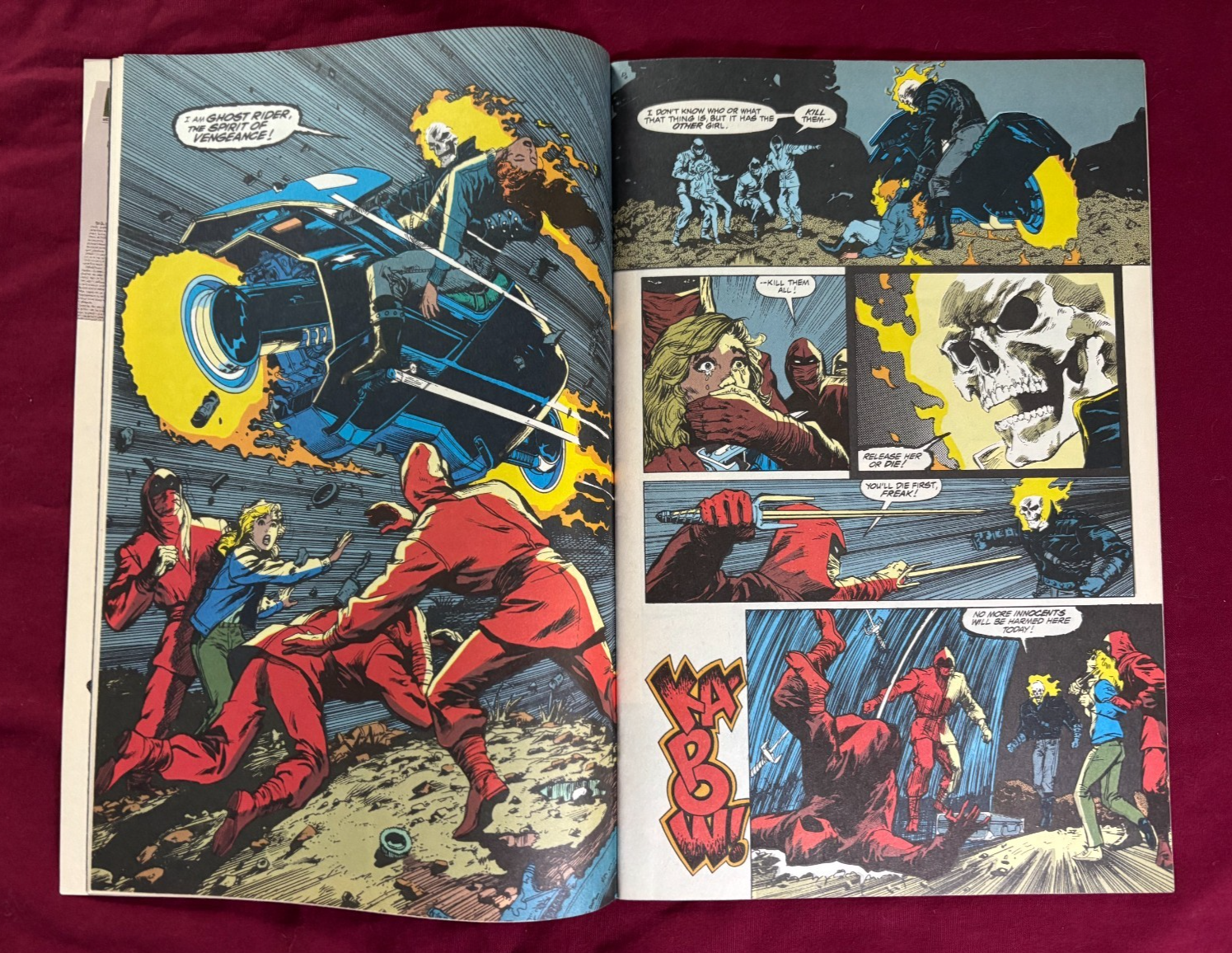 Hosp Rider Ghost Rider #1 (1990 Marvel) NEWSSTAND 1st Daniel Ketch 1st Deathwatch ...