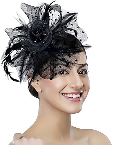 Women Fascinator Tea Party Hat 20s 50s Wedding Cocktail 