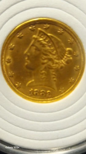 1882 $5 Gold Liberty Head Half Eagle Coin Pre-1933 Uncertified US Gold Coin