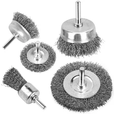 Wire Wheel Brush Cup Set  for Drill 1/4 Inch Arbor for Cleaning Rust Attachment