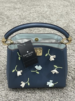 NWT Kate Spade Phoebe Floral Applique Small Top Handle Satchel Bag Flowers Mom