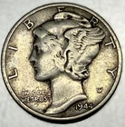 1944-P Mercury Dime 10c Good Circulated Condition 90% Silver US Coin - 3277