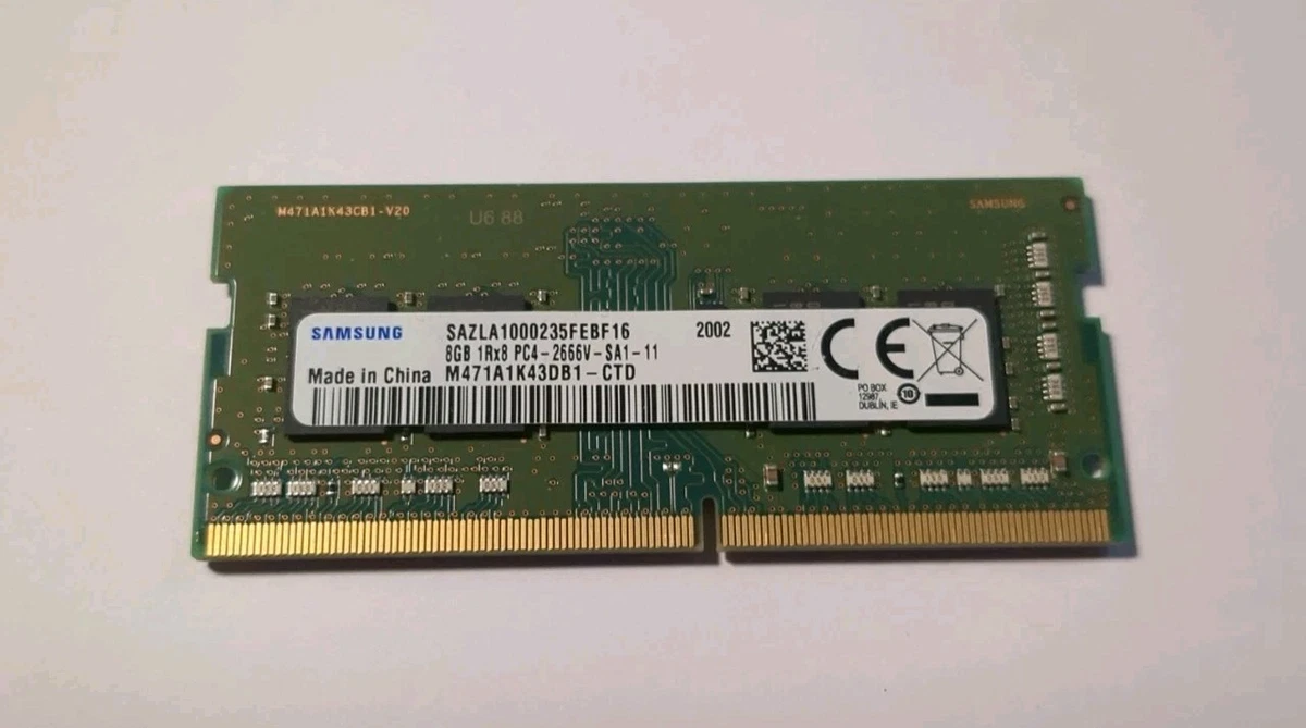 Samsung PC4-21300 (DDR4-2666) Bus Speed Computer RAM 8 GB Capacity
