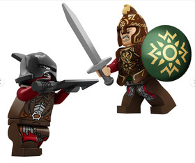 Custom Lego LOTR Battle of Helm Deep Castle Tower 1368Pcs W/ 8 Figures DES BELOW