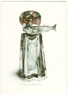 VLADIMIR SUCHANEK: Neujahrsgraphik P. F. 1985 für Inge & Klaus Rödel