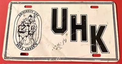 University Of Hard Knocks Novelty License Plate UHK