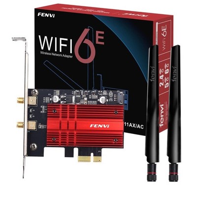 WiFi 6E AX210 PCI-E Network Card BT5.3 Red PCIe 