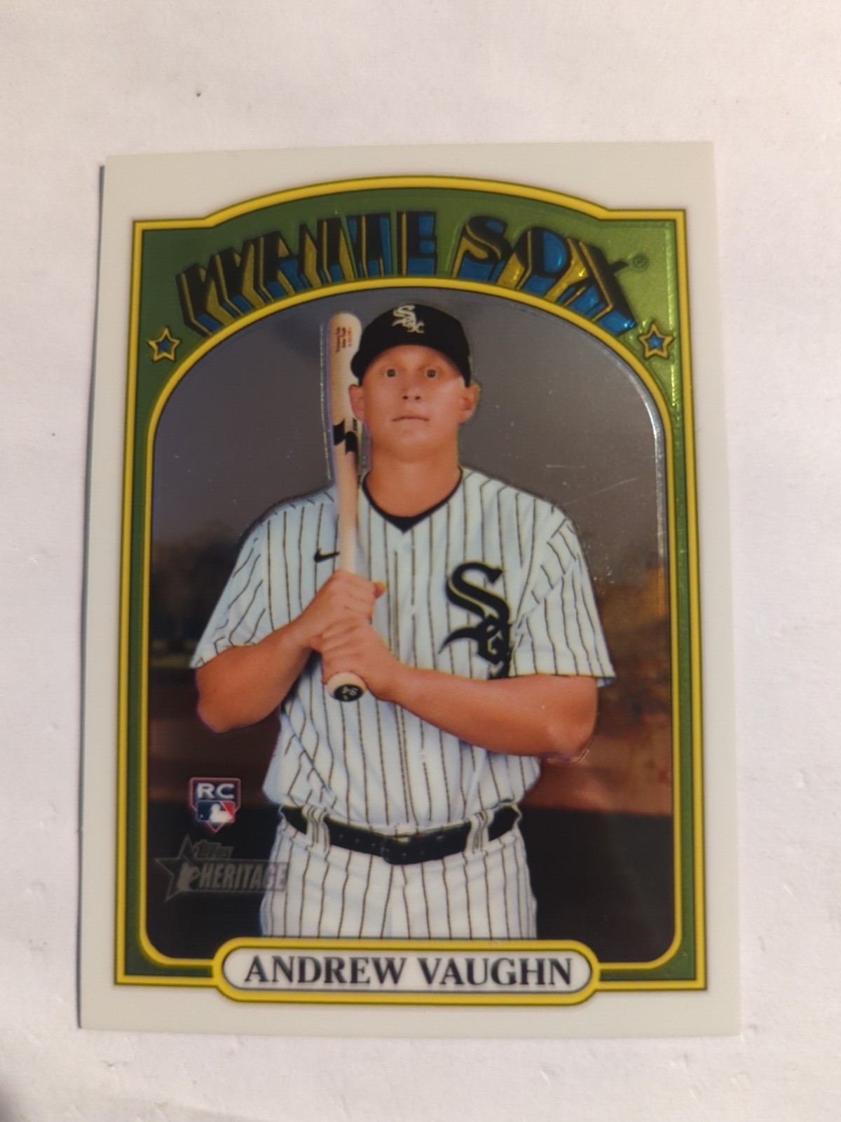 Andrew Vaughn 2021 Topps Heritage Chrome Parallel SP /999 #624 Rookie