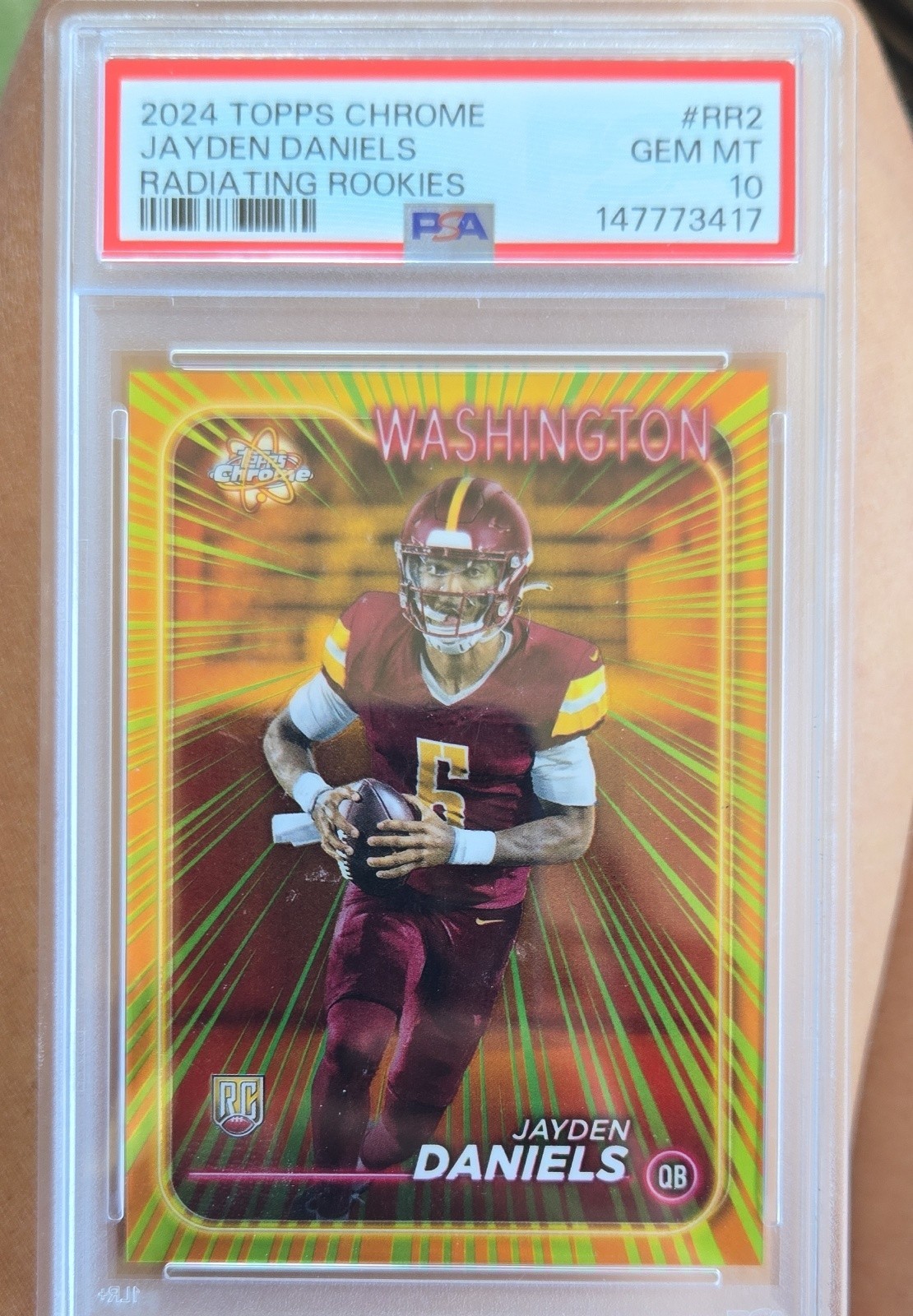 Jayden Daniels Topps Chrome Radiating Rookies #RR2 Base