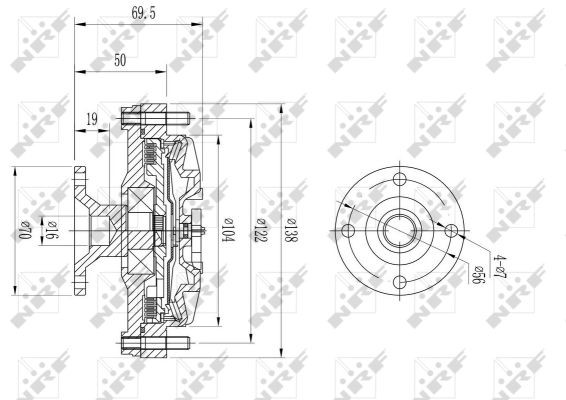 Fits NRF 49614 FAN CLUTCH