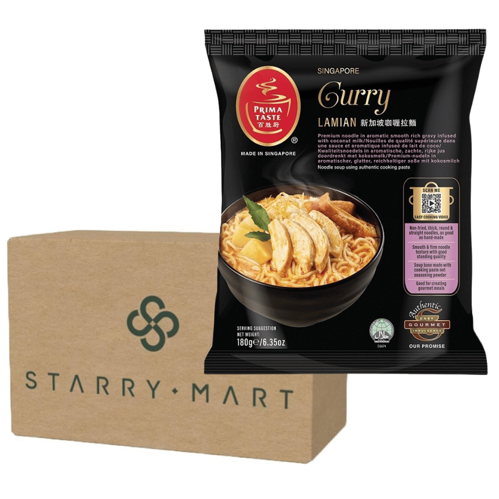 Prima Taste Singapore Curry Ramen La Mian Noodles 180g (Pack of 12)