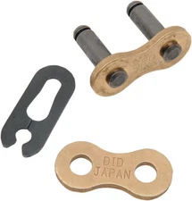 DID 520 MX Series Non-Sealed Motocross Chain RJ Clip-Type Master Link Gold