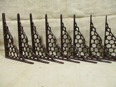 #ad #ad 8 Cast Iron Large Antique Style Brackets Garden Braces Shelf Bracket Corbels $72.99