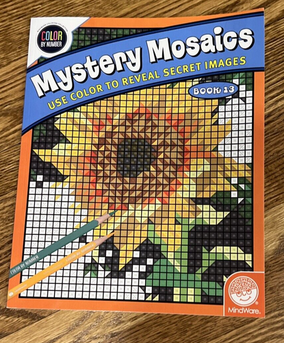 Coloring By Number Book 13 Mystery Mosaics Secret Images MindWare 2018 ...