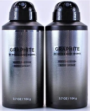 QTY 2 - Bath & Body Works GRAPHITE Deodorizing Body Spray for Men 3.7OZ