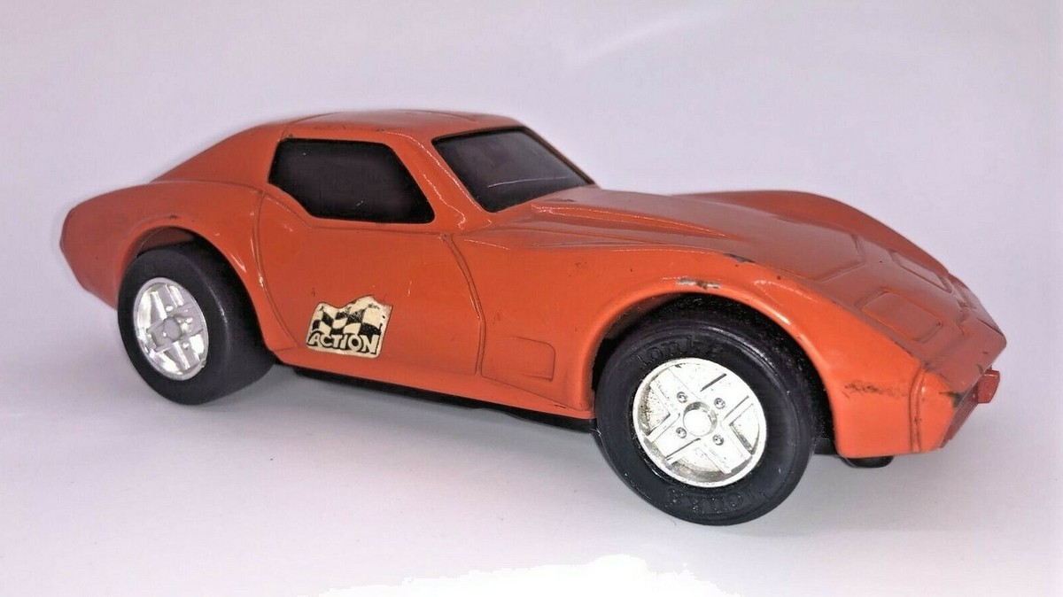 VINTAGE TONKA ACTION ORANGE CHEVY CORVETTE STING RAYSTEEL CAR
