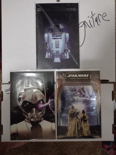 3 BooksSTAR WARS DARK DROIDS 3 1:100 Dark Droids 1 Foil, High Republic SDCC Foil