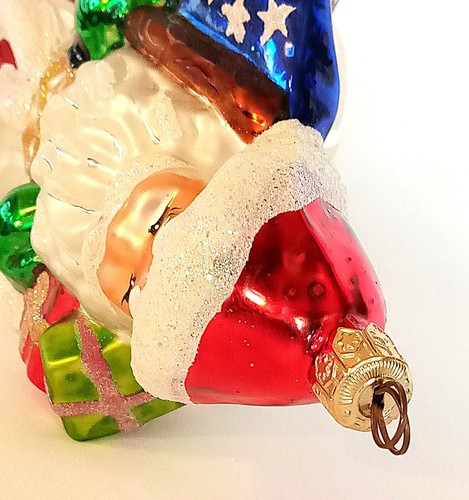 Christopher Radko STARS & STRIPES SANTA Glass Ornament 8" #98-109-0 1996 - Picture 8 of 12