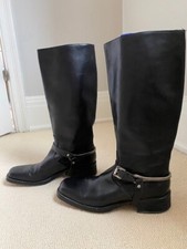 Barney's Coop Black Leather Boots, Size 39