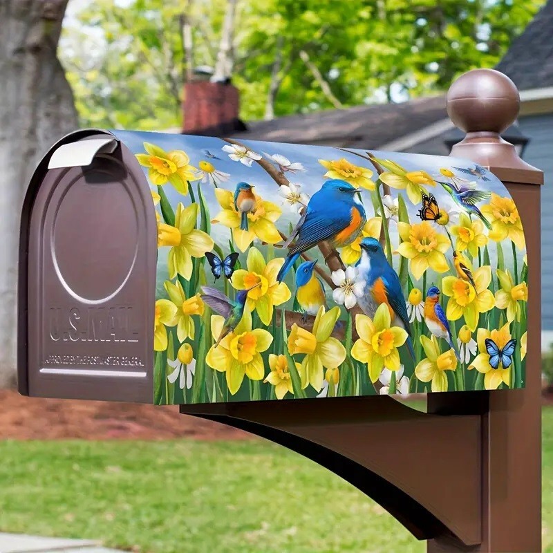 Mailbox Cover Wrap Flowers Birds Mailbox Protector Decoration Gift eBay