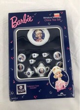 Barbie Miniature Nostalgic China Tea Set Chilton Toys NEW W/Collectors Case 1996