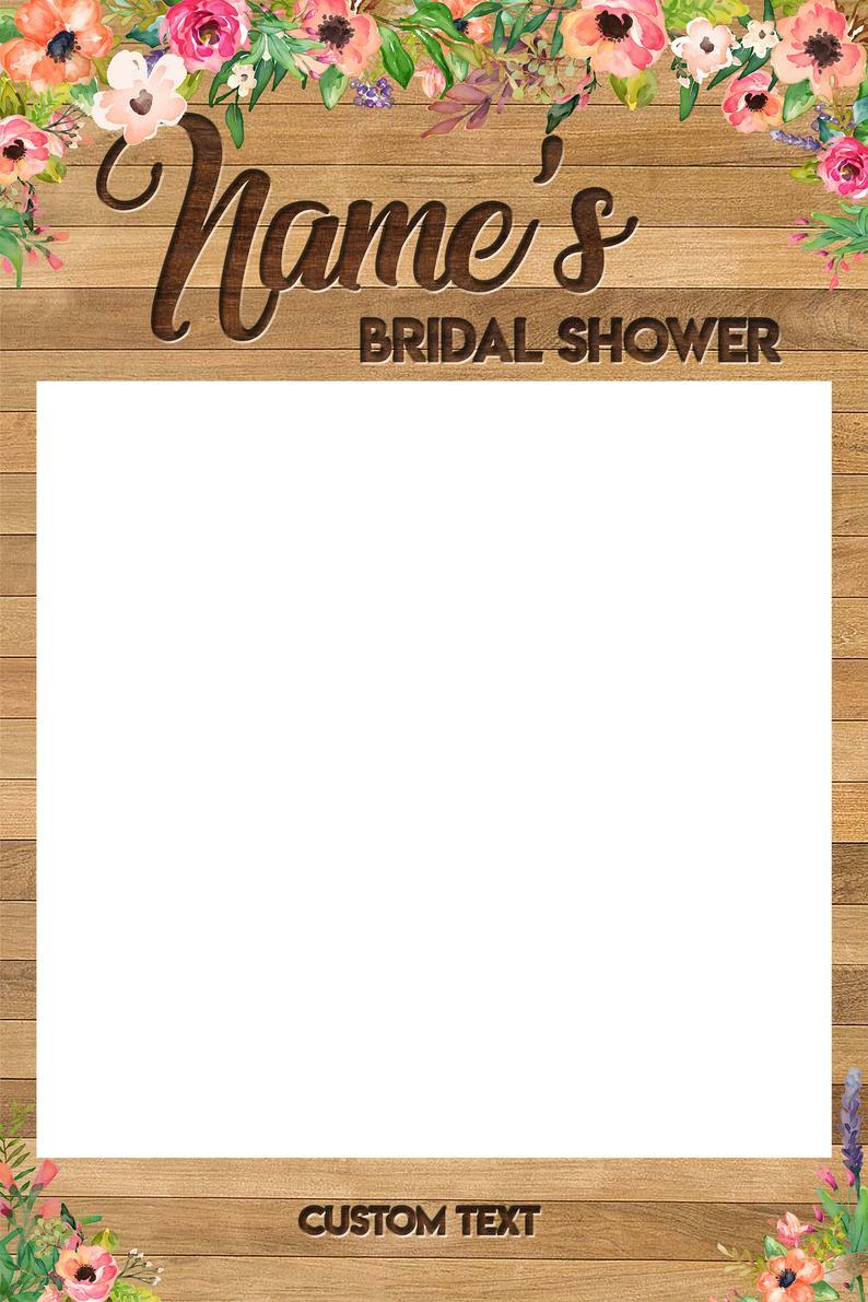 Bridal Shower Frame, DIY Wedding Party, Personalized/Customized Photo