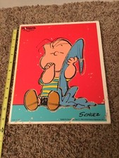 Vintage 1952 Playskool The Peanuts Sigh Wooden Puzzle