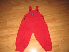 Vintage OSH KOSH B'GOSH Overalls 24 Months Vestbak Red Corduroy Tractor Cat EUC