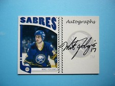 2004/05 IN THE GAME NHL FRANCHISES CARD #A-MF MIKE FOLIGNO NM AUTO AUTOGRAPH ITG