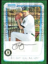 2011 9185A Bowman Chrome Prospects Green X-Fractors AUTOGRAPH Trystan Magnuson