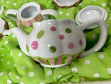 Delton Products Sprinkles Dollies Tea Set in Basket Large UESD