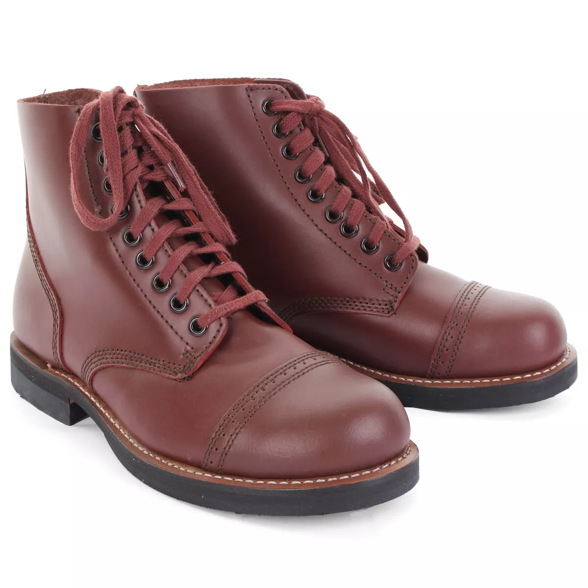 American Service Shoes - Leather Low Boot US Army WW2 Repro 1939 Brown All Sizes