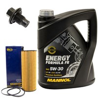 MotoröL Set 5W30 5 Liter + ÖLfilter SH 4036 P + Schraube FüR Land Rover Range