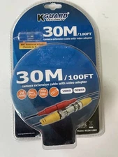 Camera Extension Cable With Video Adapter 100 Ft Kguard Security KG24-100V