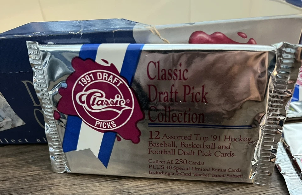 Lot of 14 packs ROOKIES & Autographed cards 1991 Classic Draft Picks Sealed New - Image 2 of 2