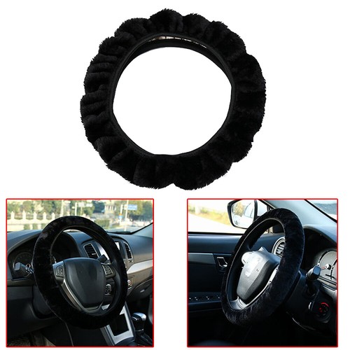 15in Fur Fluffy Thick Auto Car Steering Wheel Plush Cover Winter Warm Soft Furry - Bild 12 von 16