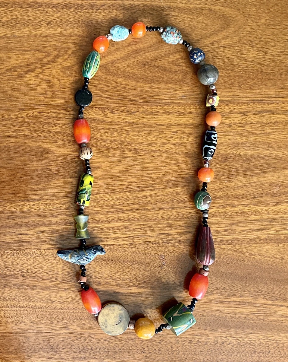 Orange and blue on sale necklace