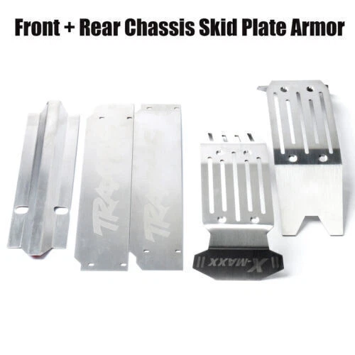 For Traxxas X-Maxx Xmaxx 6S 8S Truck Metal Front + Rear Chassis Skid Plate Armor