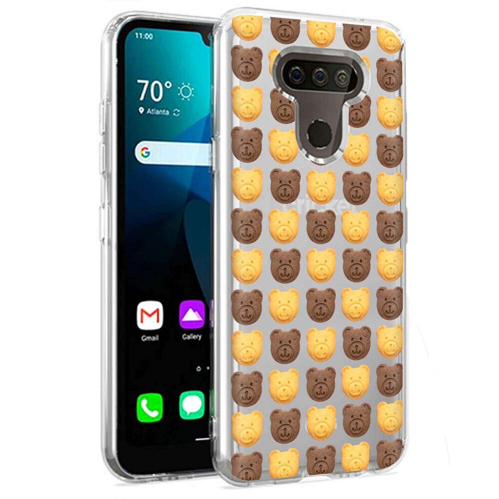 Phone Case for LG Harmony 4,Premier Pro Plus,K41, Cookie Teddy Bear Print