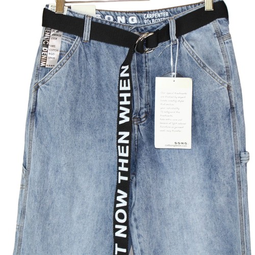 S.O.N.G. Carpenter Jeans Button fly 90's Boyfriend light wash size 9/29(NWT) - Picture 4 of 14