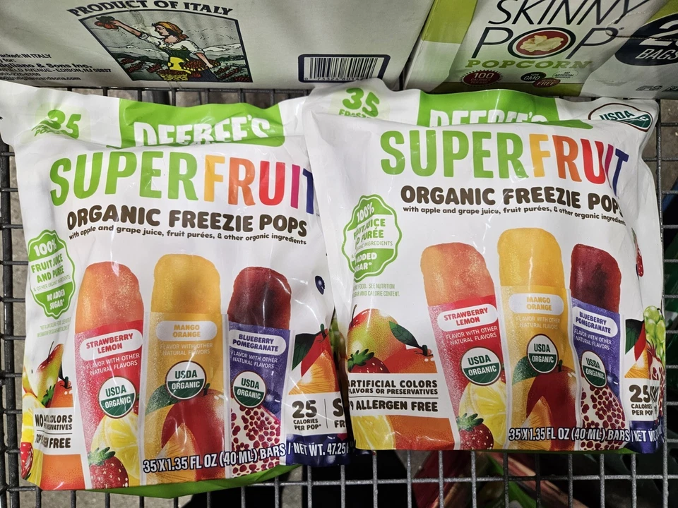 Deebee’s Organics Super Fruit Freezie Pops Assorted Flavors, 35 Pops! (2-PACK)