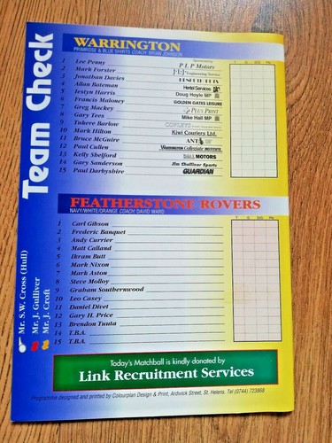 Warrington Rugby League Programmes 1976 - 2006 - Picture 105 of 117